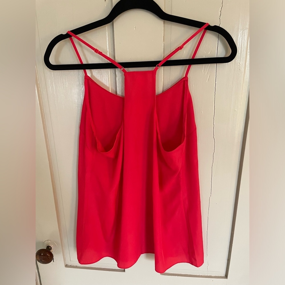 J. Crew Brilliant Red Camisole Tank Top Adjustable Straps Comfy Airy Summer Work - Picture 5 of 6